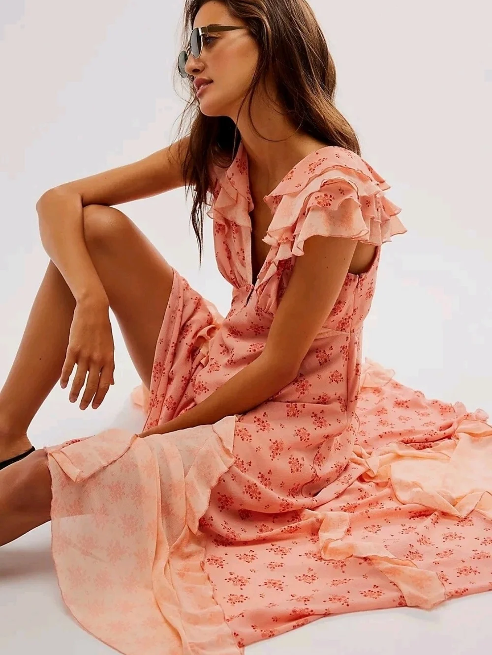 Free People Joaquin Midi Dress Size S